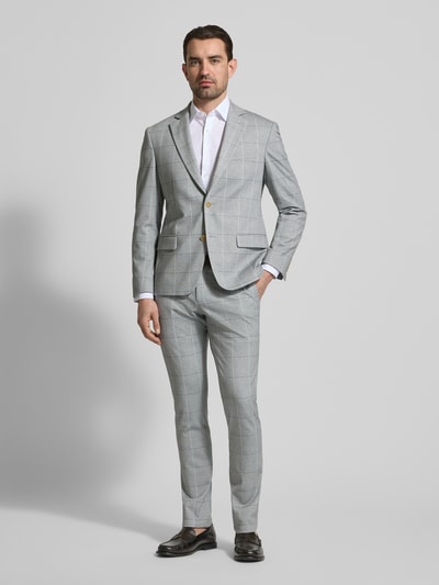 Atelier Torino Slim Fit 2-Knopf-Sakko mit Pattentaschen Mittelgrau 1