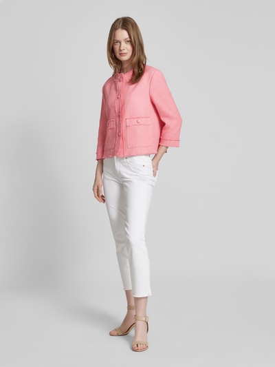 WHITE LABEL Blazer mit Fransen Pink 1