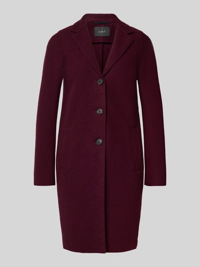 Oui Wollen jas met reverskraag Bordeaux - 2