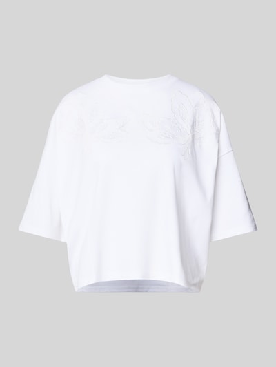 BOSS T-Shirt mit Motiv-Stitching Modell 'Enesse' Weiss 2