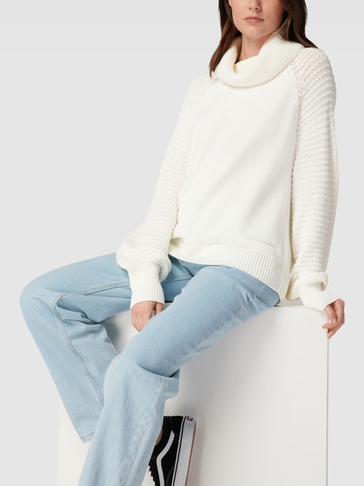 edc By Esprit Gebreide pullover met structuurmotief Offwhite - 3