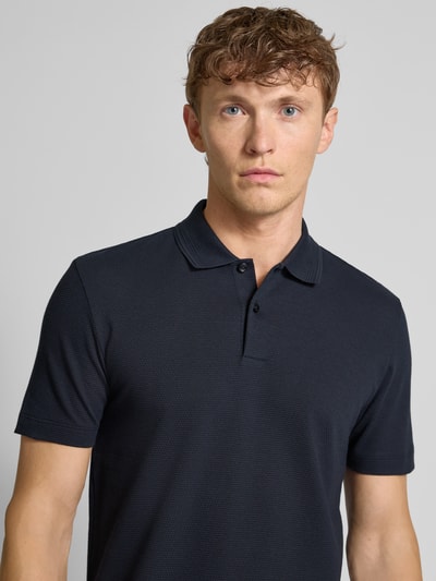 BOSS Regular fit poloshirt van katoenmix Marineblauw - 3