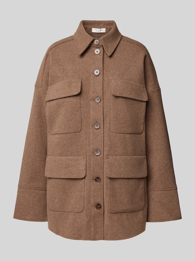 Christian Berg Woman Jack met overhemdkraag en klepzakken Cognac - 2