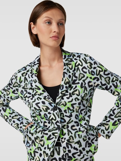 Marc Cain Blazer met all-over motief Lichtblauw - 3