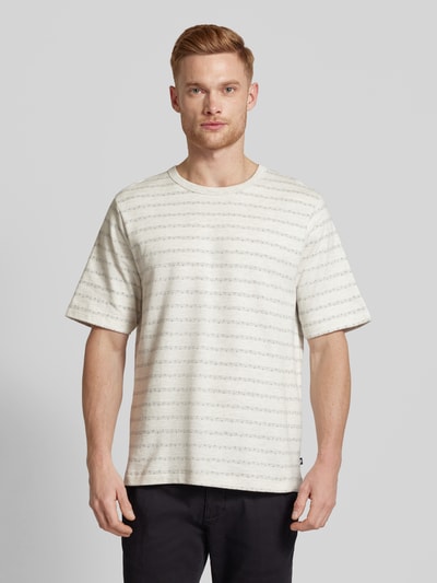 Jack & Jones Premium T-shirt met streepmotief, model 'JACK' Wit - 4