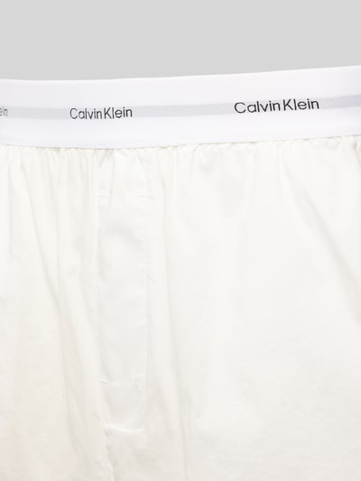 Calvin Klein Underwear Relaxed Fit Pyjama-Shorts mit elastischem Label-Bund Weiss 2