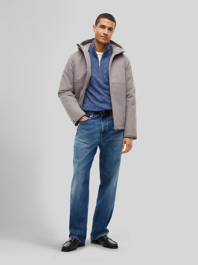 Tommy Hilfiger Pufferjacke mit Zweiwege Reißverschluss Hellgrau 1