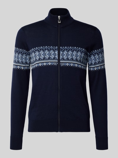 Dale of Norway Gebreid jack met opstaande kraag en ritssluiting Marineblauw - 2