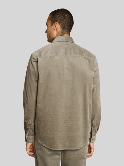Tom Tailor Denim Koszula casualowa ze sztruksu z pełną listwą guzikową Ciemnozielony 5