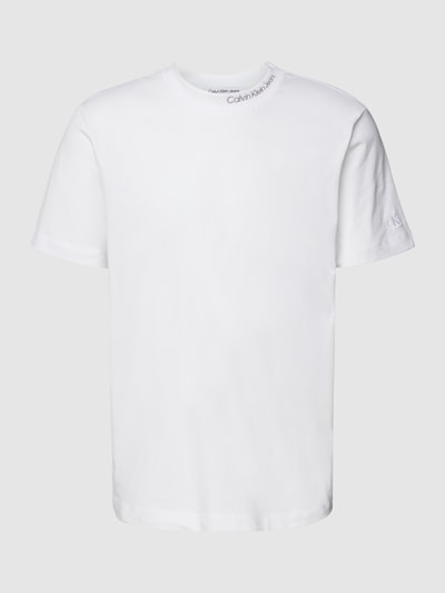 Calvin Klein Jeans T-Shirt mit unifarbenem Design Weiss 2