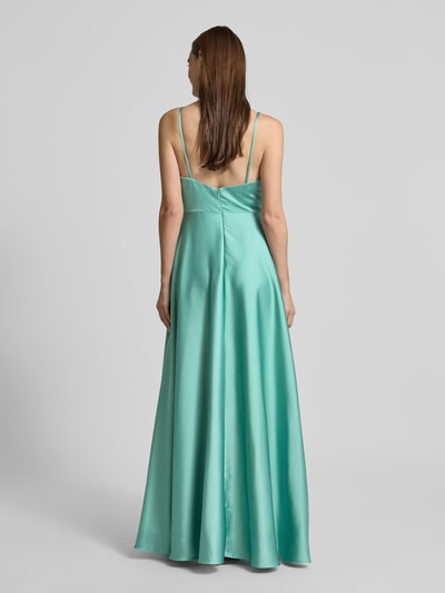 Laona Avondjurk in wikkellook Turquoise - 5