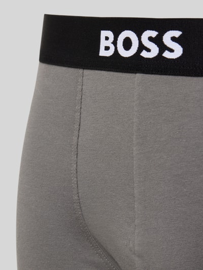 Produktfoto, Trunks aus Bio-Baumwoll-Mix Modell 'TRUNK 3P ONE' von BOSS, Optik: Unifarben, Label-Print, Bundabschluss: Elastisch, Stretch-Webstruktur