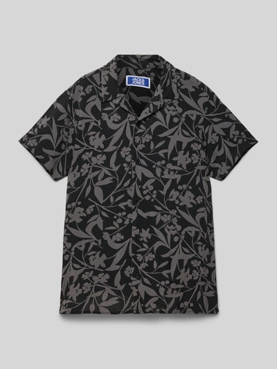 Jack & Jones Koszula casualowa o kroju regular fit z kołnierzykiem typu resort model ‘JEFF’ Grafitowy 1