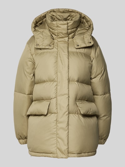 Marc O'Polo Denim Oversized donsjack met afneembare capuchon Rietgroen - 2