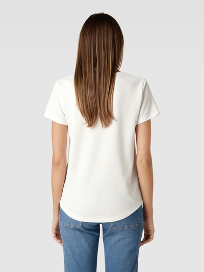 mbyM T-shirt met V-hals, model 'Luvanna' Offwhite - 5