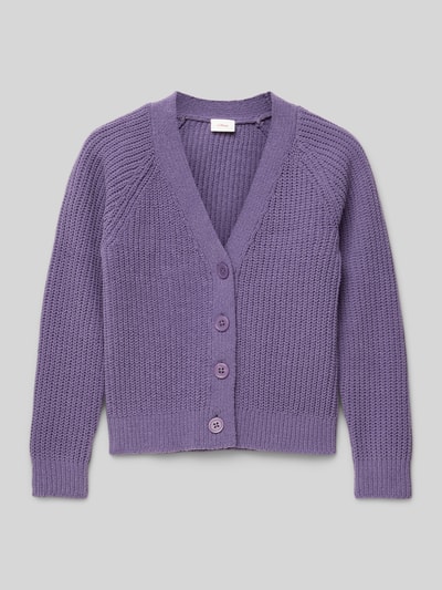 s.Oliver RED LABEL Strickjacke mit Schmetterling-Knöpfen Purple 1