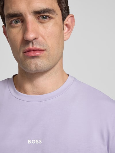 BOSS Orange T-shirt met labelprint Lila - 3