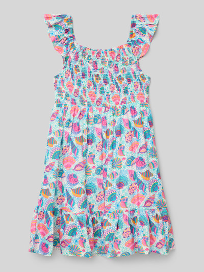 Happy Girls Kleid aus Viskose mit Smok-Details Helltuerkis 3