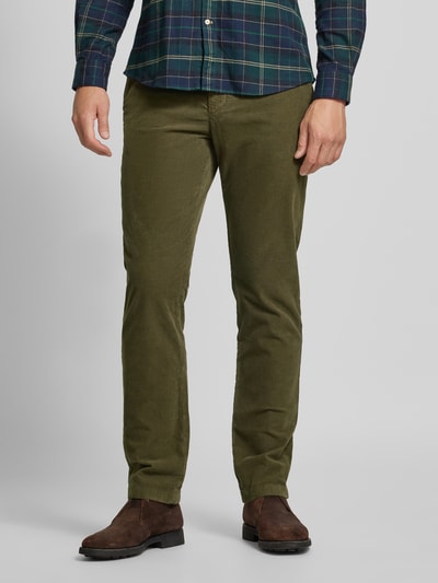 Tommy Hilfiger Regular Fit Cordhose mit Gürtelschlaufen Modell 'DENTON' Oliv 4