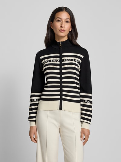 LIU JO SPORT Kurtka o kroju regular fit z imitacji dzianiny z mieszanki wiskozy Czarny 4