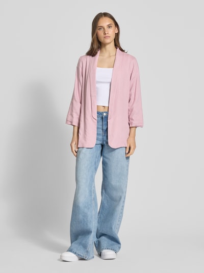Pieces Regular Fit Blazer aus Viskose-Leinen-Mix Modell 'PIA BOSELLA' Rosa 1