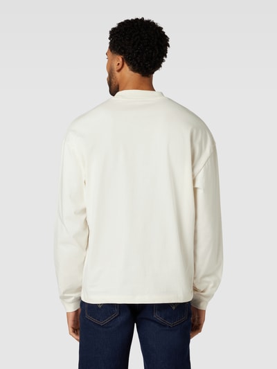 HUGO Sweatshirt met labeldetail, model 'Daposo' Offwhite - 5