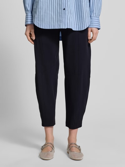 CAMBIO Slim Fit Hose mit elastischer Label-Bund Modell 'EDEN' Marine 4