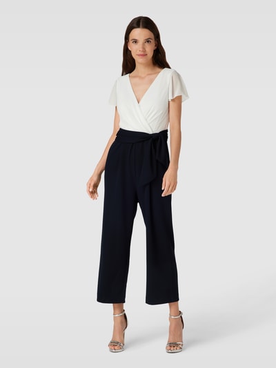 Christian Berg Cocktail Jumpsuit mit Knoten-Detail Marine Melange 4