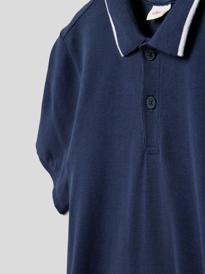 s.Oliver RED LABEL Poloshirt mit Polokragen Marineblau 2