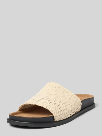 Vagabond Slippers in gevlochten look, model 'Effie' Offwhite - 1
