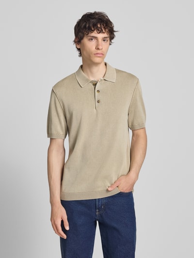 ONLY & SONS Regular Fit Poloshirt aus reiner Baumwolle Modell 'GARSON' Beige 4