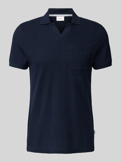 s.Oliver RED LABEL Poloshirt met borstzak Marineblauw - 2