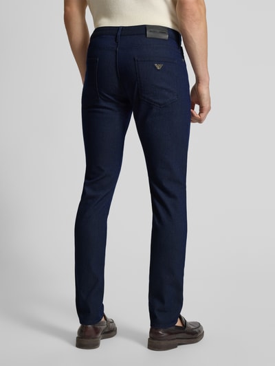 Emporio Armani Slim Fit Stoffhose aus Baumwoll-Mix im 5-Pocket-Design Jeansblau 5