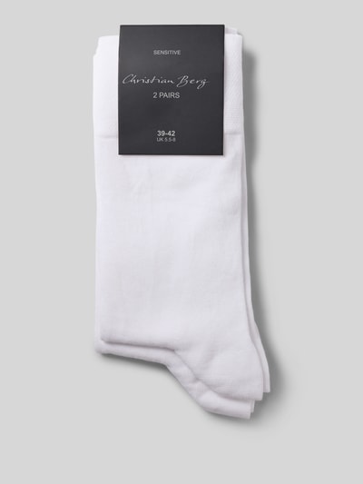 Christian Berg Men Socken aus Baumwoll-Mix Weiss 3