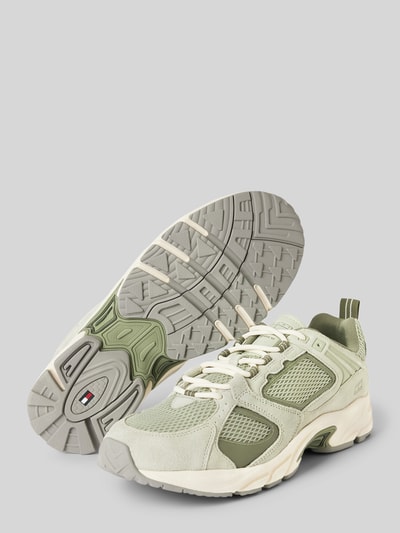 Tommy Jeans Low Top Sneaker mit Rindsleder-Details Hellgruen 4