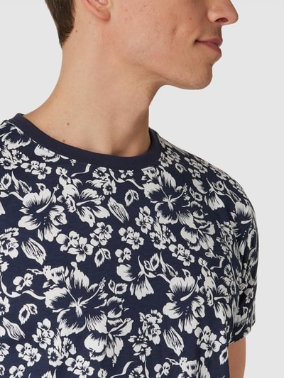 Gant Regular Fit T-Shirt mit Allover-Muster Modell 'FLORAL' Marine 3