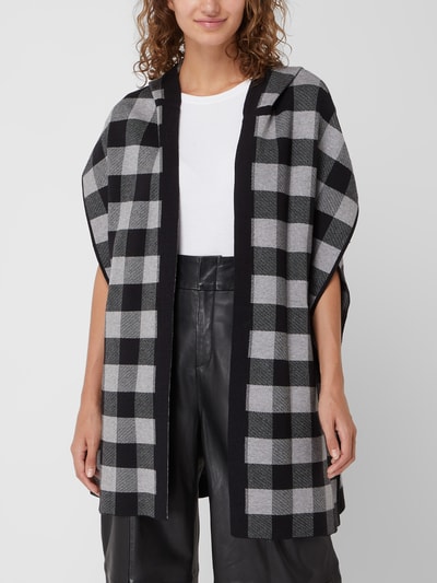 Opus Cape met ruitmotief, model 'Ahudi' Lichtgrijs - 4