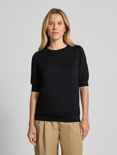 Soyaconcept Sweatshirt met ribboorden, model 'BANU' Zwart - 4