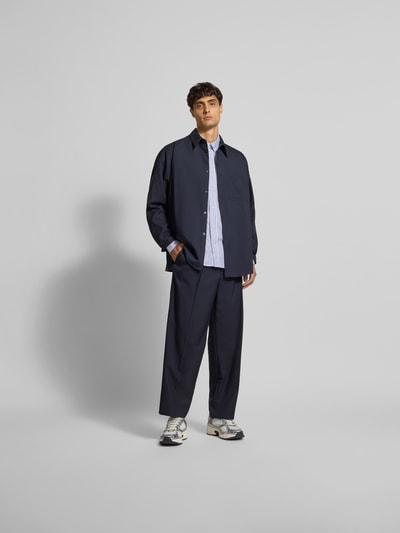 MAISON KITSUNÉ Regular Fit Freizeithemd aus Baumwolle Hellblau 1