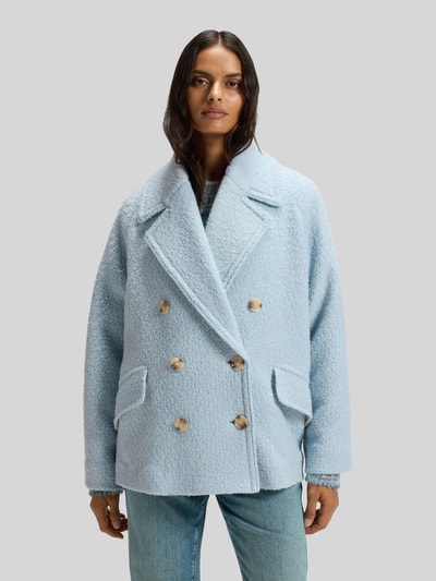 BOSS Orange Boxy Fit Caban-Mantel mit Woll-Anteil Modell 'CABANI' Hellblau 4