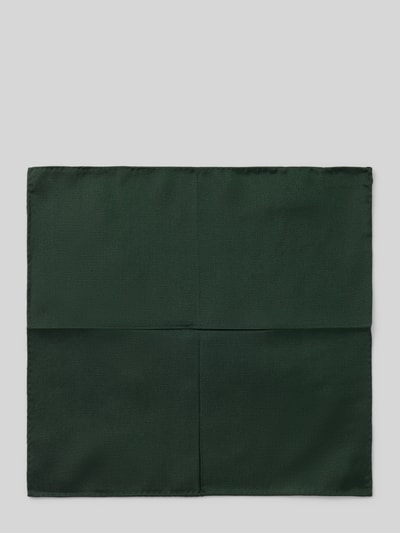 Productfoto, Einstecktuch aus reiner Seide van Blick, vierkant design, donkergroen, structuurpatroon, 30x30 cm, herenaccessoire