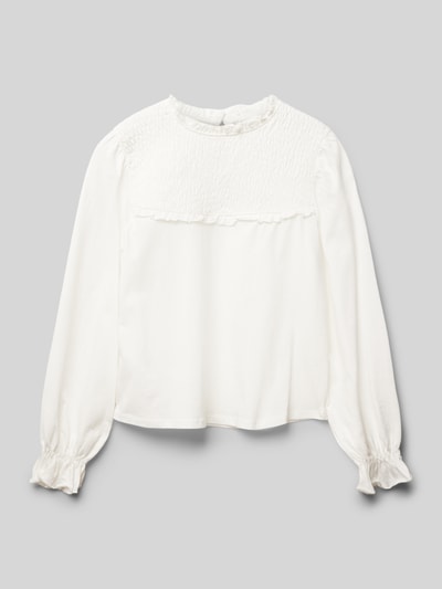 Mango Longsleeve mit Smok-Details Modell 'mixi' Offwhite 1