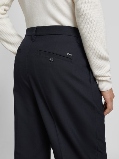 Emporio Armani Broek van scheerwolmix met persplooien Marineblauw - 3