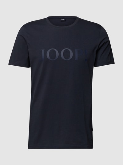 JOOP! Collection T-shirt met labelprint Marineblauw - 2