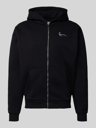KARL KANI Regular Fit Sweatjacke mit Logo-Stitching Modell 'Chest' Black 2