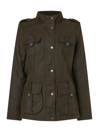 Barbour Fieldjacket aus gewachster Baumwolle Oliv 1