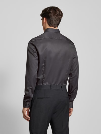 Jake*s Slim Fit Businesshemd in Premiumqualität mit extra langem Arm Anthrazit 5