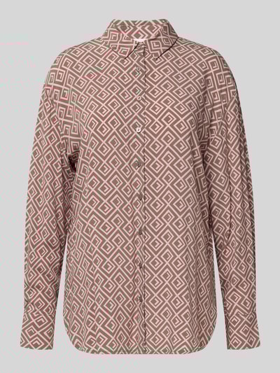 Christian Berg Woman Regular fit overhemdblouse van viscose met grafisch motief Oudroze - 2