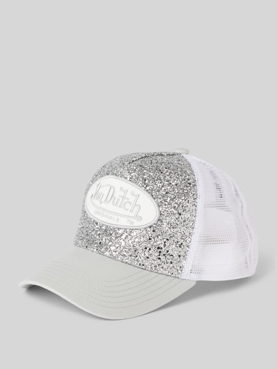 Von Dutch Trucker Cap mit Label-Patch Modell 'TRUCKER NEW YORK' Silber 1