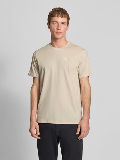 Calvin Klein Jeans Regular Fit T-Shirt mit Logo-Print Sand 4